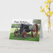 Verjaardag van de Antiek tractor Kaart (Gele Bloem)
