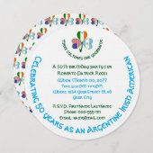 Verjaardag van de Argentijnse Amerikaanse Shamrock Kaart (Voorkant / Achterkant)