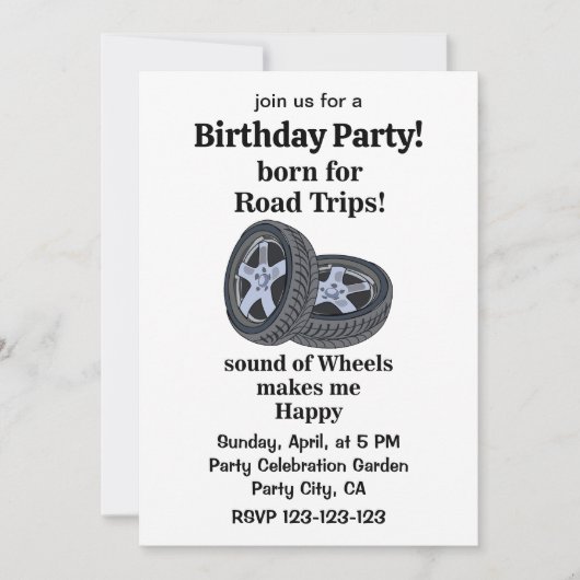 Verjaardag van de autowielbandtechnicus kaart (Voorkant)