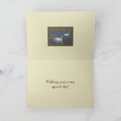 Verjaardag van de baas - Mute Swans op Winter Pond Kaart (Binnen)