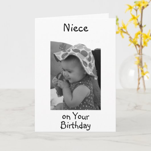 ** VERJAARDAG VAN DE BABY-NICHT ** KAART (Gele Bloem)