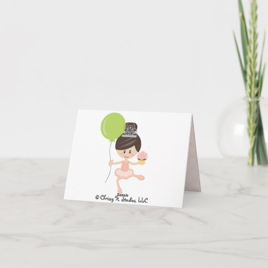 Verjaardag van de Ballerina van de douane dankt de Bedankkaart (Achterkant)