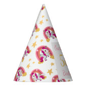 Verjaardag van de betoverde eenhoorn feesthoedjes (Links)