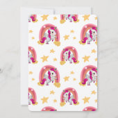 Verjaardag van de betoverde eenhoorn kaart (Achterkant)