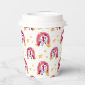 Verjaardag van de betoverde eenhoorn papieren bekers (Achterkant)