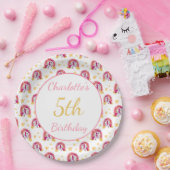 Verjaardag van de betoverde eenhoorn papieren bordje (Feest)