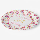 Verjaardag van de betoverde eenhoorn papieren bordje (Gekanteld)