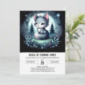 Verjaardag van de betoverde Oerwoud Wolf Kaart (Staand voorkant)