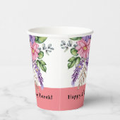 Verjaardag van de bloemenliefhebber papieren bekers (Rechts)