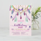 Verjaardag van de Boheemse American Indian Dream C Kaart (Staand voorkant)