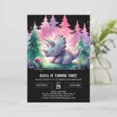 Verjaardag van de Boho Digital Triceratops Kaart (Staand voorkant)