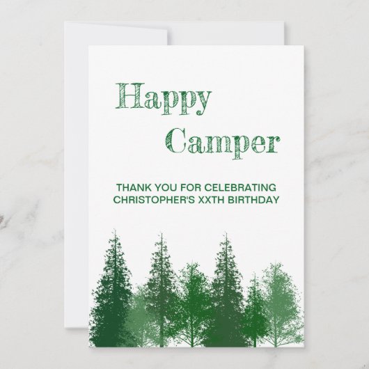 Verjaardag van de bomen bedankkaart (Voorkant)