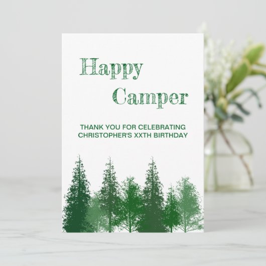 Verjaardag van de bomen bedankkaart (Staand voorkant)