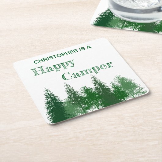 Verjaardag van de bomen kartonnen onderzetters (Schuin)