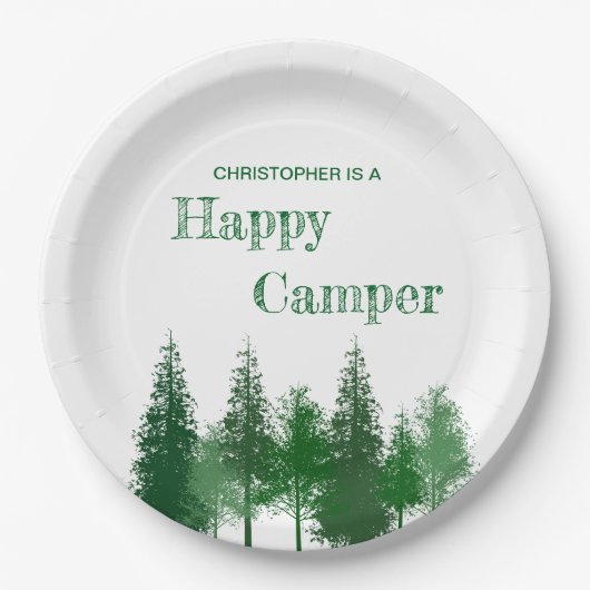 Verjaardag van de bomen papieren bordje (Voorkant)