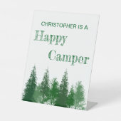 Verjaardag van de bomen reclamebord met voetstuk (Voorkant)