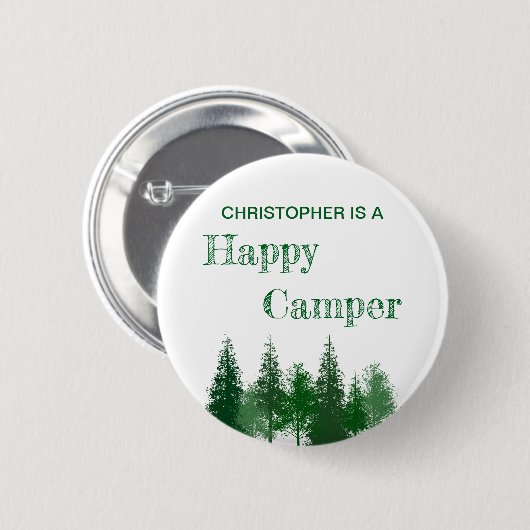 Verjaardag van de bomen ronde button 5,7 cm (Voorkant /achterkant)