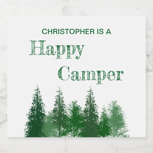 Verjaardag van de bomen sparkling wijnetiket (Enkel label)