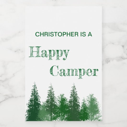 Verjaardag van de bomen voedselcontainer etiket (Enkel label)