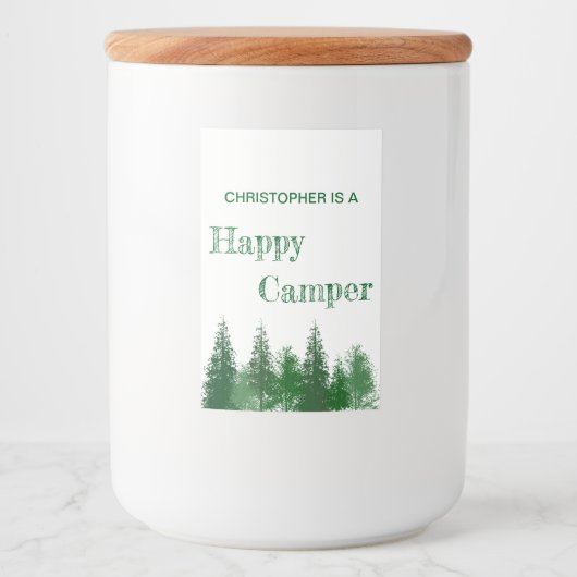 Verjaardag van de bomen voedselcontainer etiket (Voorkant)