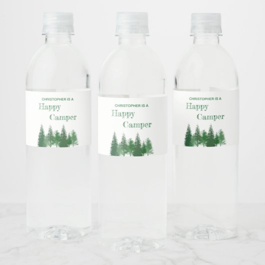 Verjaardag van de bomen waterfles etiket (Flessen)