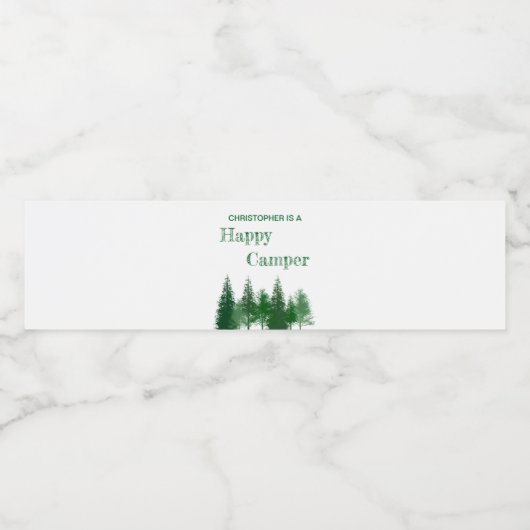 Verjaardag van de bomen waterfles etiket (Enkel label)