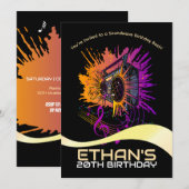 Verjaardag van de boombox: Blast Into Fun Kaart (Voorkant / Achterkant)