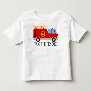 Verjaardag van de brandweerwagen voor peuters: twe kinder shirts
