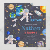 Verjaardag van de buitenste ruimte Galaxy Kaart (Voorkant / Achterkant)