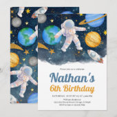 Verjaardag van de buitenste ruimte Galaxy Kaart (Voorkant / Achterkant)