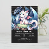 Verjaardag van de Children's Fantasy Dragon Kaart (Staand voorkant)