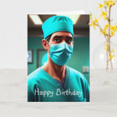 Verjaardag van de chirurg kaart (Gele Bloem)