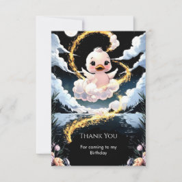 Verjaardag van de Cute Eend Bedankkaart