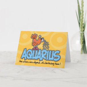 Verjaardag van de dierenriem - Aquarius Kaart