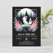 Verjaardag van de Digital Whimsy Wolf Kaart (Staand voorkant)