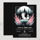 Verjaardag van de Digital Whimsy Wolf Kaart (Voorkant / Achterkant)