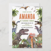 Verjaardag van de dinosaurus, verjaardag van de di kaart (Voorkant)