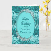 VERJAARDAG VAN DE DOCHTER - BLAUW IJS - GROET - KAART (Gele Bloem)