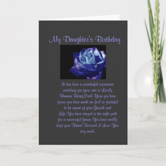 verjaardag van de dochter kaart (Voorkant)