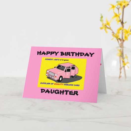 VERJAARDAG VAN DE DOCHTER KAART (Gele Bloem)