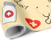 Verjaardag van de dokter cadeaupapier (Rol Hoek)