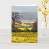 Verjaardag van de dominee kaart (Gele Bloem)