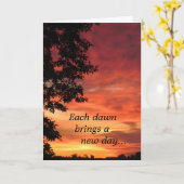 Verjaardag van de dood - Dawn Kaart (Gele Bloem)