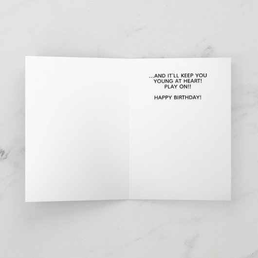 Verjaardag van de drummer nooit te oud kaart (Binnen)