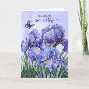 Verjaardag van de Duitse Iris Garden Kaart