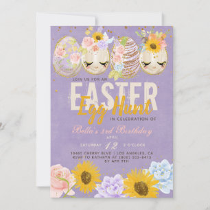 Verjaardag van de easter egg hunt kaart