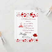 verjaardag van de echtgenoot kaart (Voorkant / Achterkant in situ)