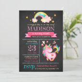 Verjaardag van de eenhoorn | Magische verjaardagsf Kaart (Staand voorkant)