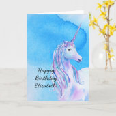 Verjaardag van de Eenhoorn van de Waterverf van Kaart (Gele Bloem)
