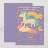 Verjaardag van de eenhoorn voor meisjes - Magical Kaart (Voorkant / Achterkant)